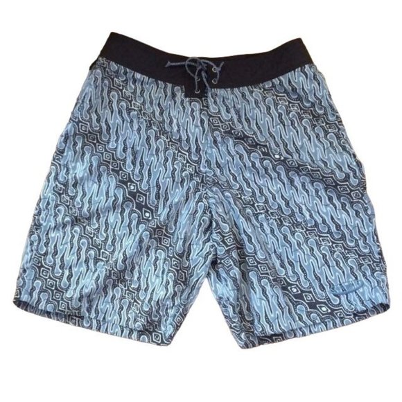 Patagonia Board Shorts 31 Pataloha Blue Grey Gray White Wave HTF